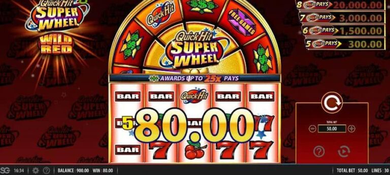Quick Hit Super Wheel Wild Red