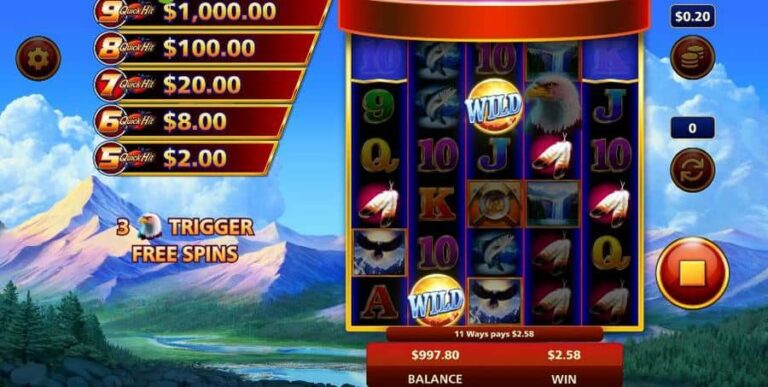 Quick Hit Ultra Pays Eagle’s Peak