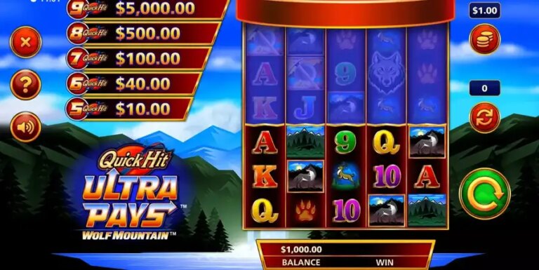 Quick Hit Ultra Pays Wolf Mountain
