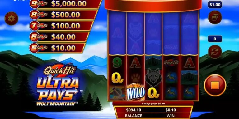 Quick Hit Ultra Pays Wolf Mountain