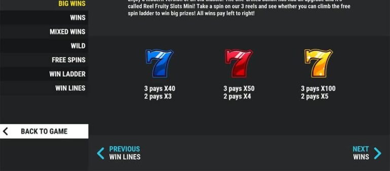 Reel Fruity Slots Mini