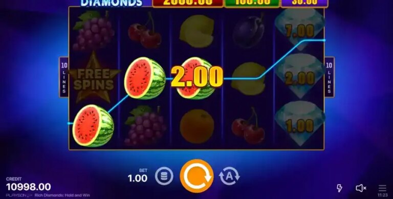 Rich Diamonds Hold and Win