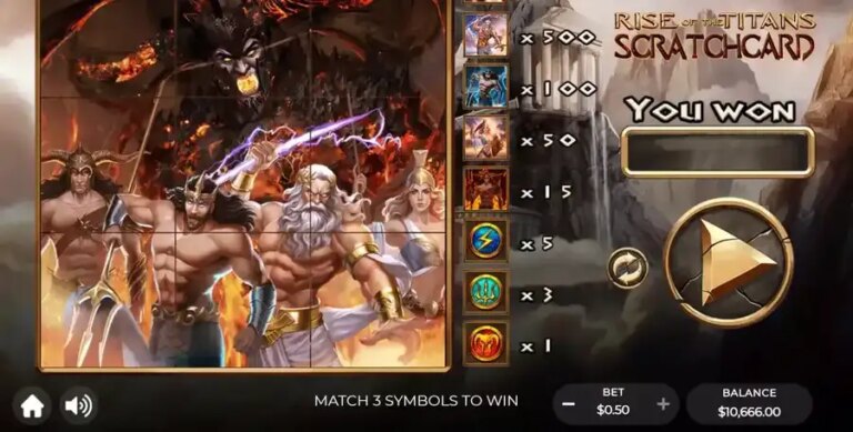 Rise of the Titans Scratchcard