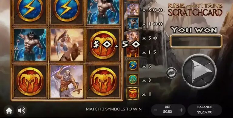 Rise of the Titans Scratchcard