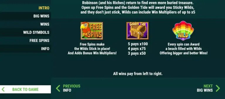 Robinson Riches Golden Tide