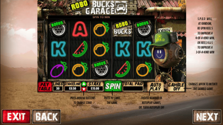 Robo Bucks Garage