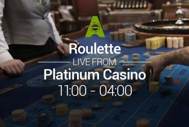 Roulette live from Platinum Casino