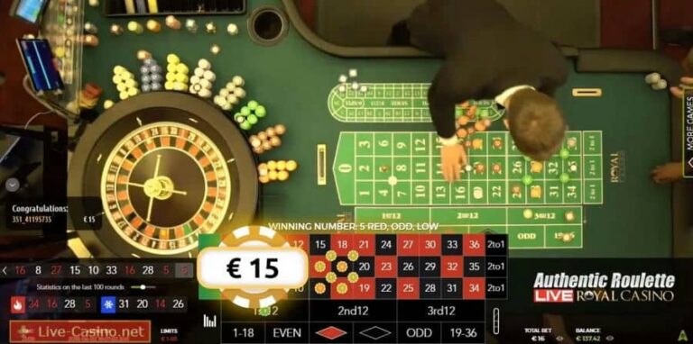 Royal Casino Authentic Roulette Live