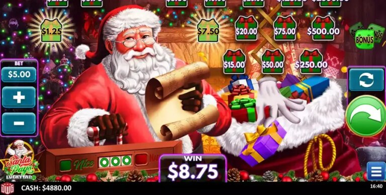 Santa Pays LuckyTap