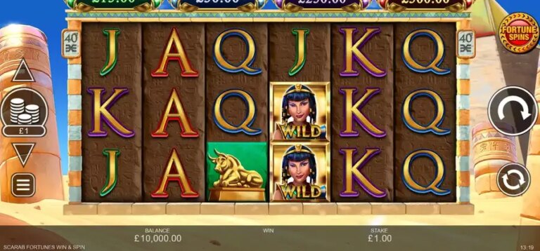 Scarab Fortunes Win and Spin