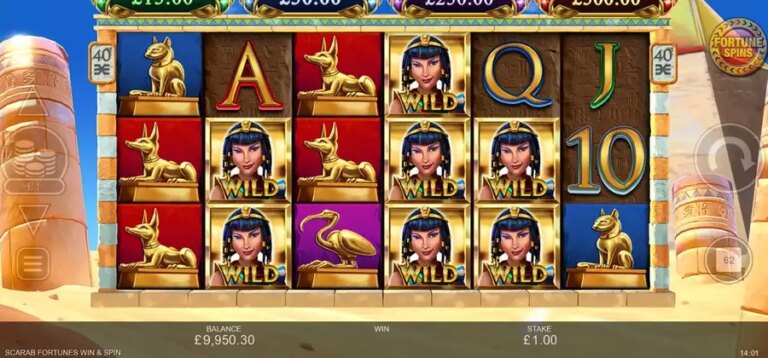 Scarab Fortunes Win and Spin