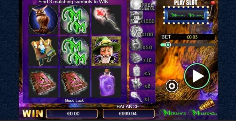 Scratch Merlins Millions