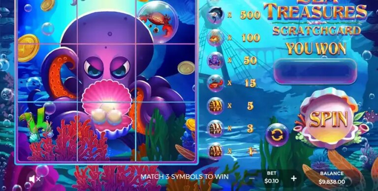 Sea Treasures Scratchcard