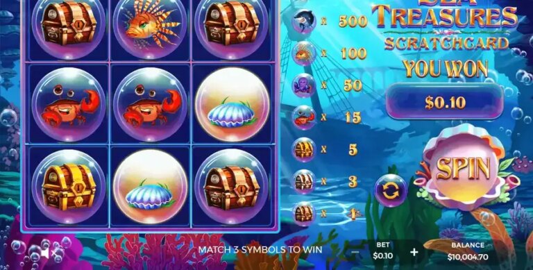 Sea Treasures Scratchcard