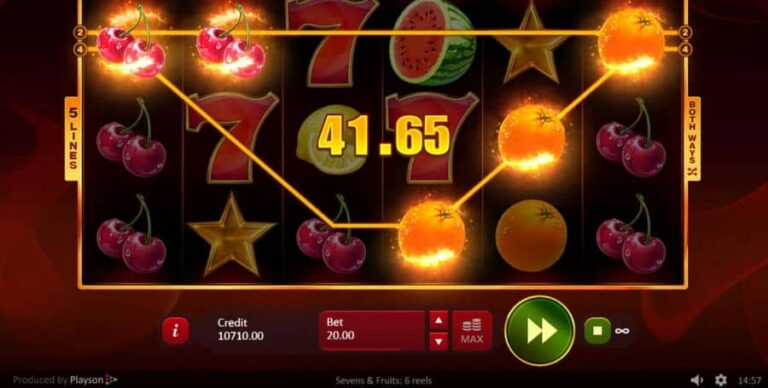 Sevens and Fruits: 6 Reels