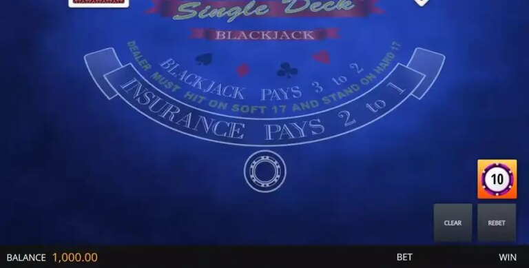 Single Deck Blackjack Elite Edition