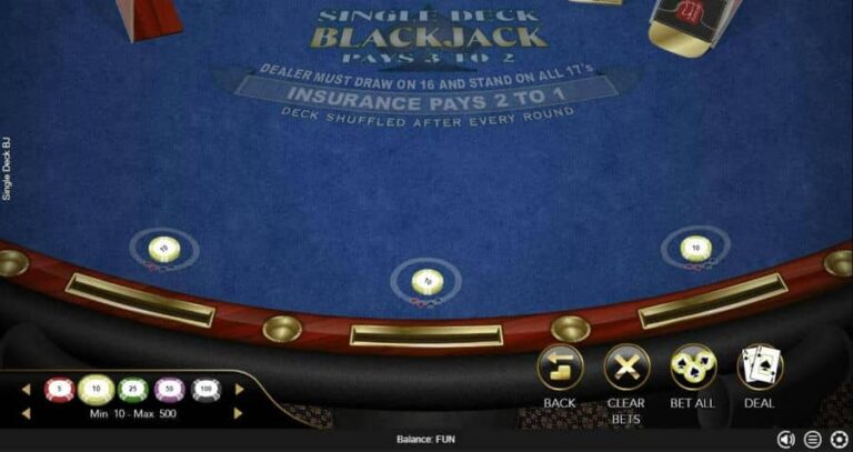 Single Deck Blackjack (Espresso Games)