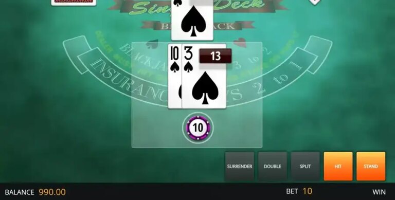 Single Deck Blackjack (Genii)