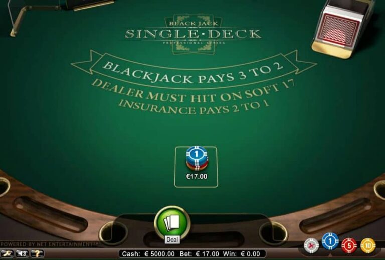 Single Deck Blackjack Professional Series