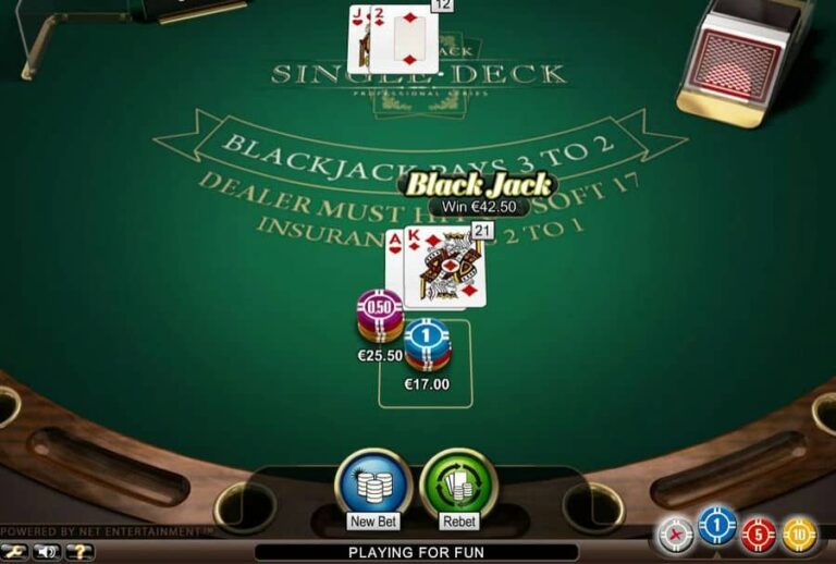 Single Deck Blackjack Professional Series