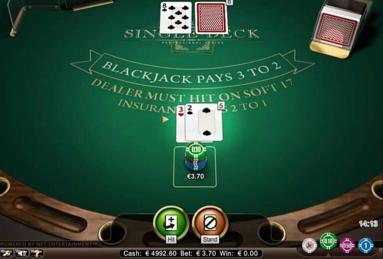 Single Deck Blackjack Professional Series Low Limit