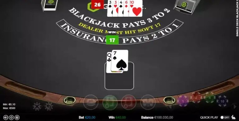 Single Deck Blackjack (Games Inc)