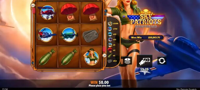 Sky Patriots Scratchcard