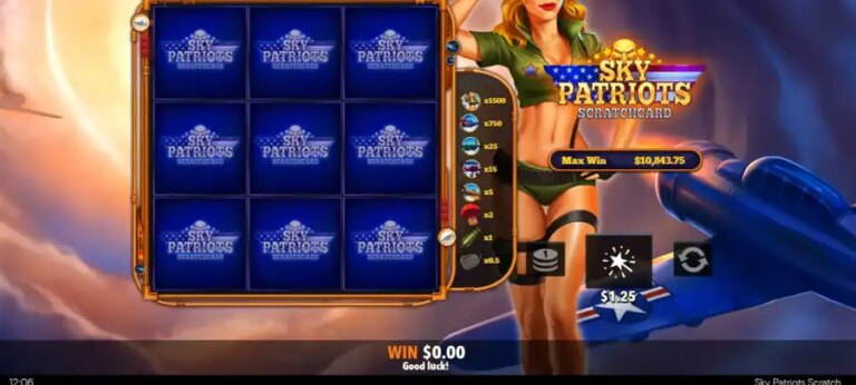 Sky Patriots Scratchcard