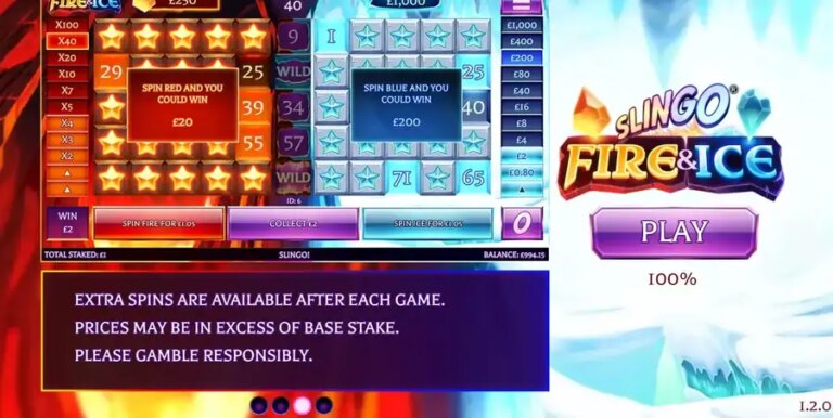 Slingo Fire and Ice