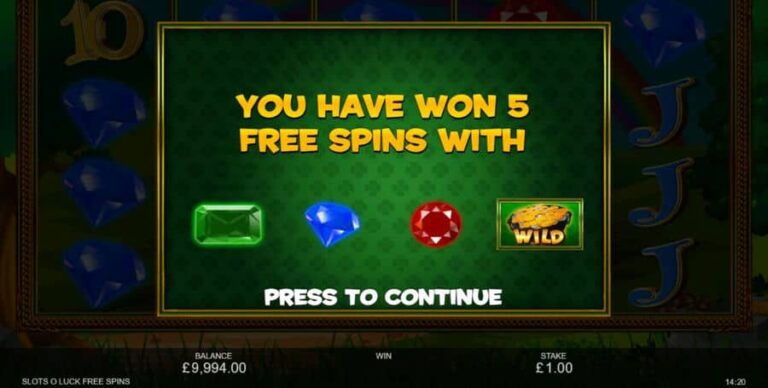Slots O’ Luck Free Spins