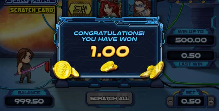 Space Hunters Scratch Card