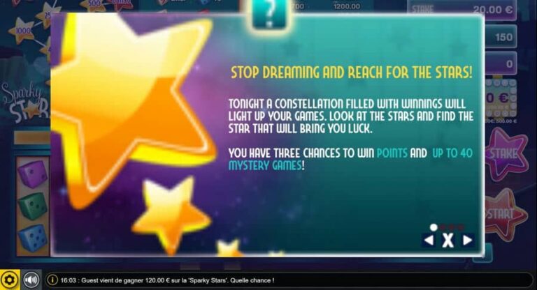 Sparky Stars Dice