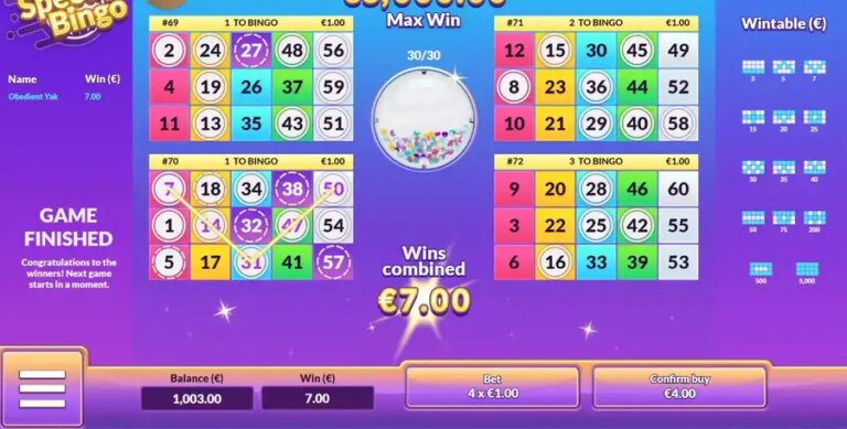 Speedy Bingo