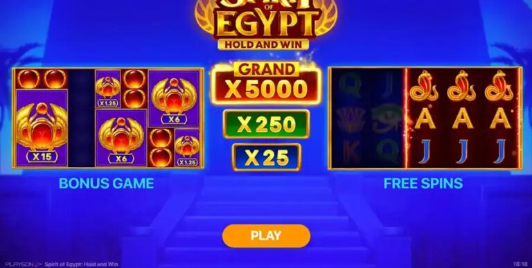 Spirit of Egypt Hold and Win
