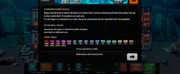 Sunken City Bingo