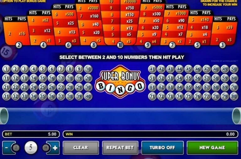 Super Bonus Bingo