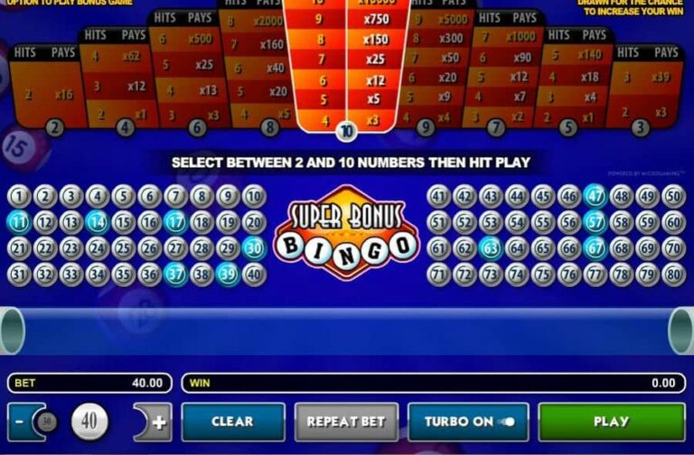 Super Bonus Bingo
