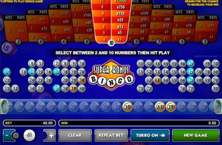 Super Bonus Bingo