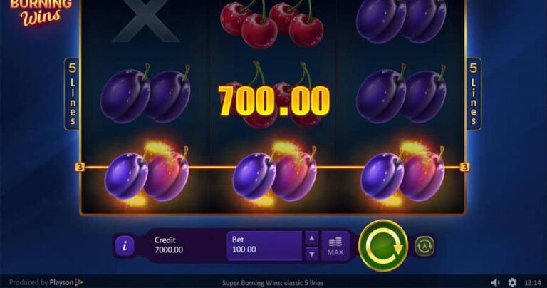 Super Burning Wins: classic 5 lines
