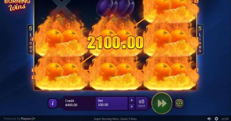Super Burning Wins: classic 5 lines