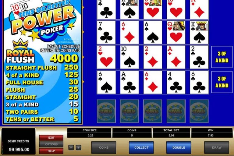 Tens or Better Power Poker