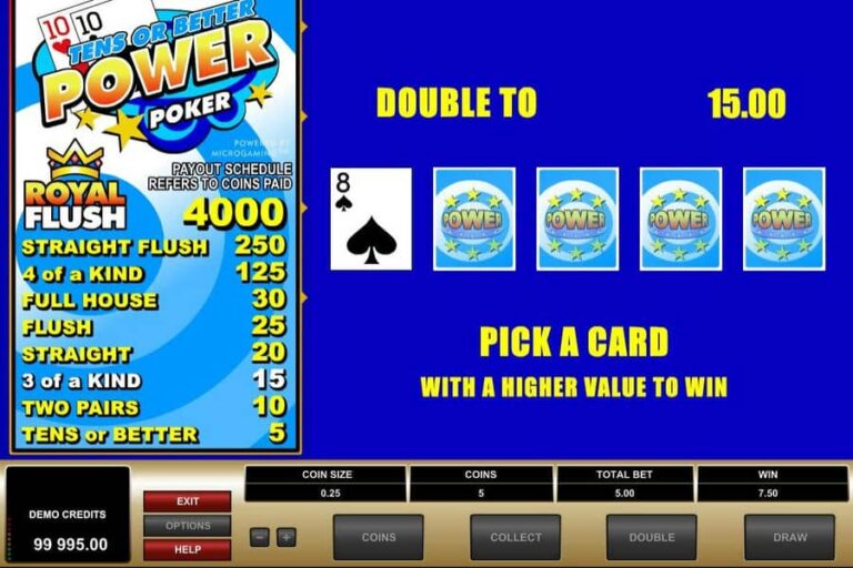 Tens or Better Power Poker