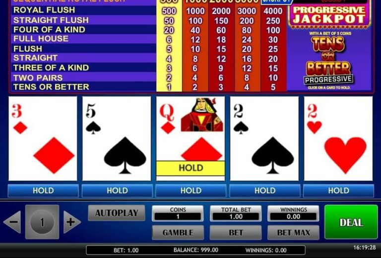 Tens or Better Progressive (iSoftBet)