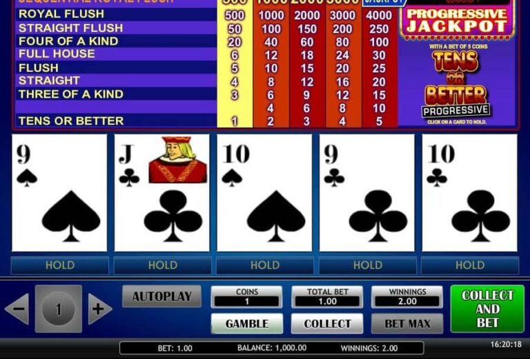 Tens or Better Progressive (iSoftBet)