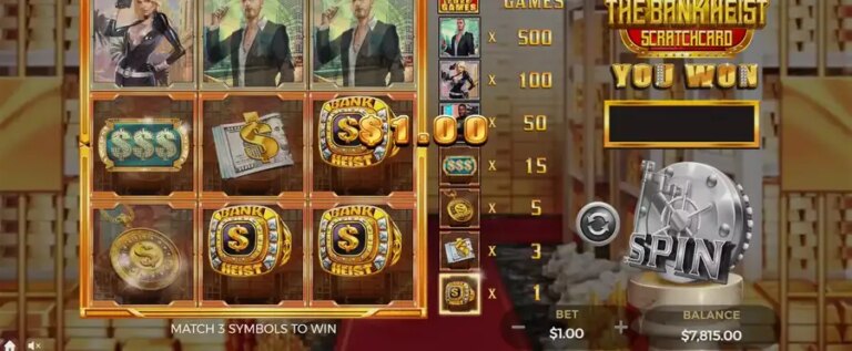 The Bank Heist Scratchcard