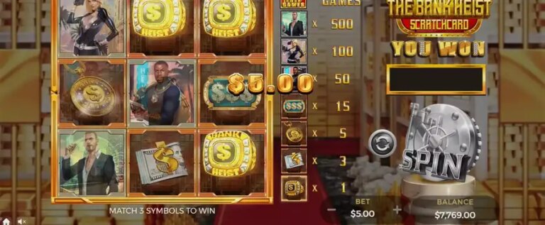 The Bank Heist Scratchcard