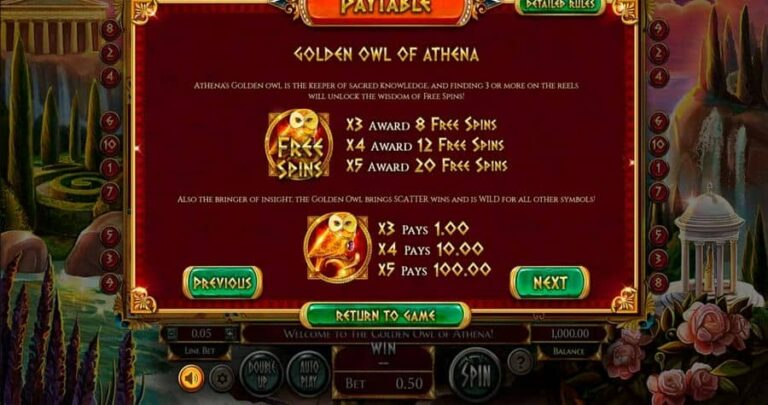 The Golden Owl Of Athena