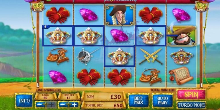 The Three Musketeers and the Queen’s Diamond (Playtech)