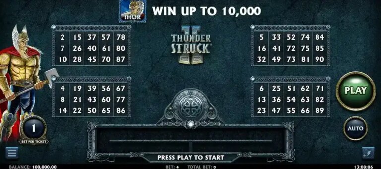 Thunderstruck II Video Bingo