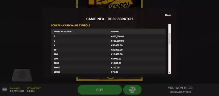 Tiger Scratch
